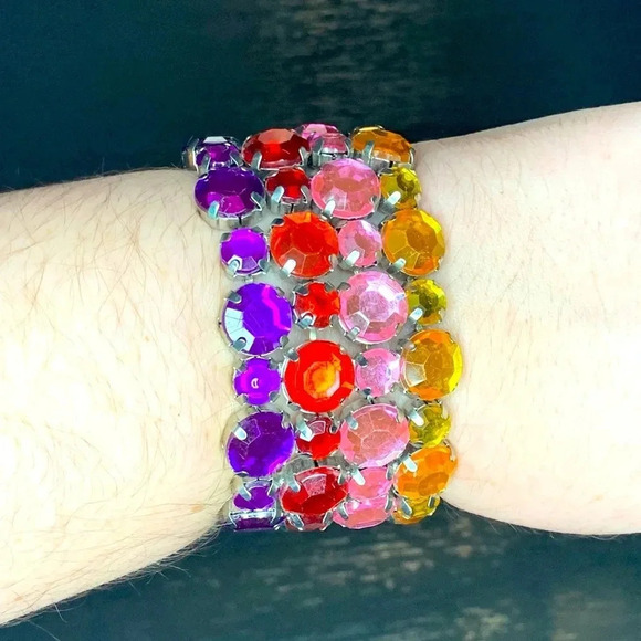 Gap vintage chunky rainbow cuff - Picture 1 of 2